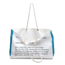 Load image into Gallery viewer, Weekender Bag " Main Character Energy " Turquoise