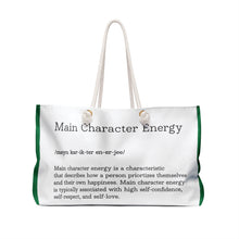 Load image into Gallery viewer, Weekender Bag " Main Character Energy " Dark Green