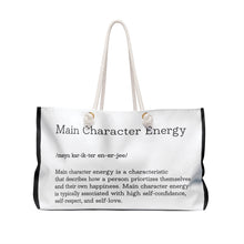 Load image into Gallery viewer, Weekender Bag " Main Character Energy " Black