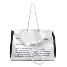 Load image into Gallery viewer, Weekender Bag " Main Character Energy " Black