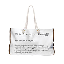 Load image into Gallery viewer, Weekender Bag " Main Character Energy " Brown