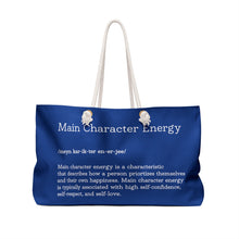 Load image into Gallery viewer, Weekender Bag &quot; Main Character  Energy   &quot; Dark Blue
