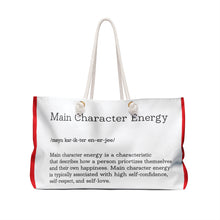 Load image into Gallery viewer, Weekender Bag &quot; Main Character  Energy   &quot; Red
