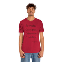 Load image into Gallery viewer, Unisex Jersey Short Sleeve Tee  &quot;Red&quot;
